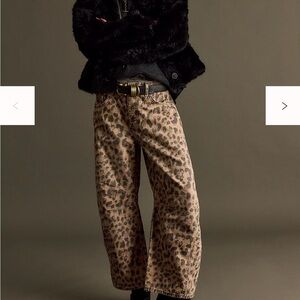 We The Free Good Luck Printed Barrel Jeans